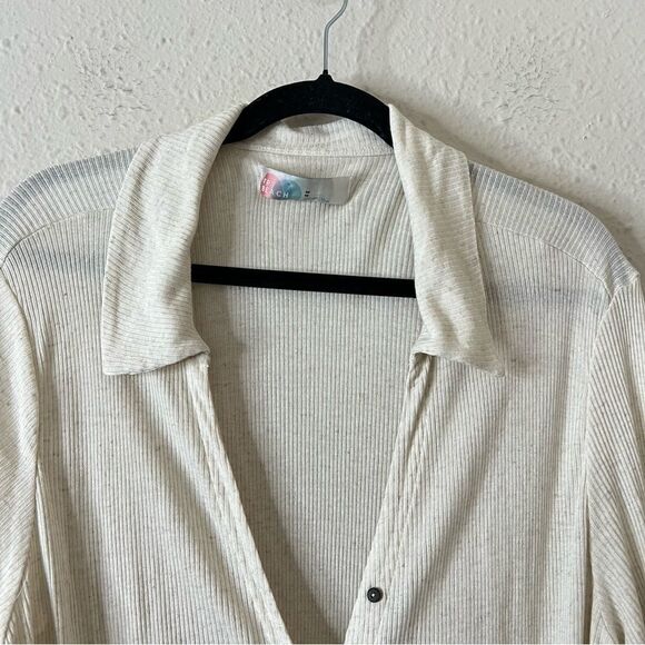 Free People X REVOLVE Lively Long Sleeve Romper Cream Oatmeal Size Medium - Picture 5 of 10